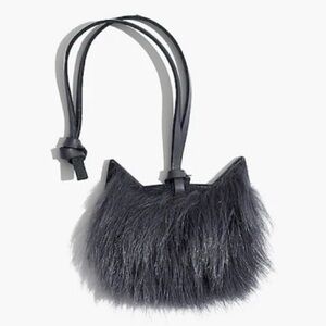 Madewell - Shearling Cat Bag Tag - Grey - Like New in “Bien Fait” Pouch